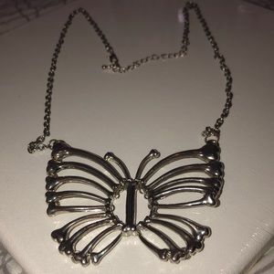 Silver butterfly necklace